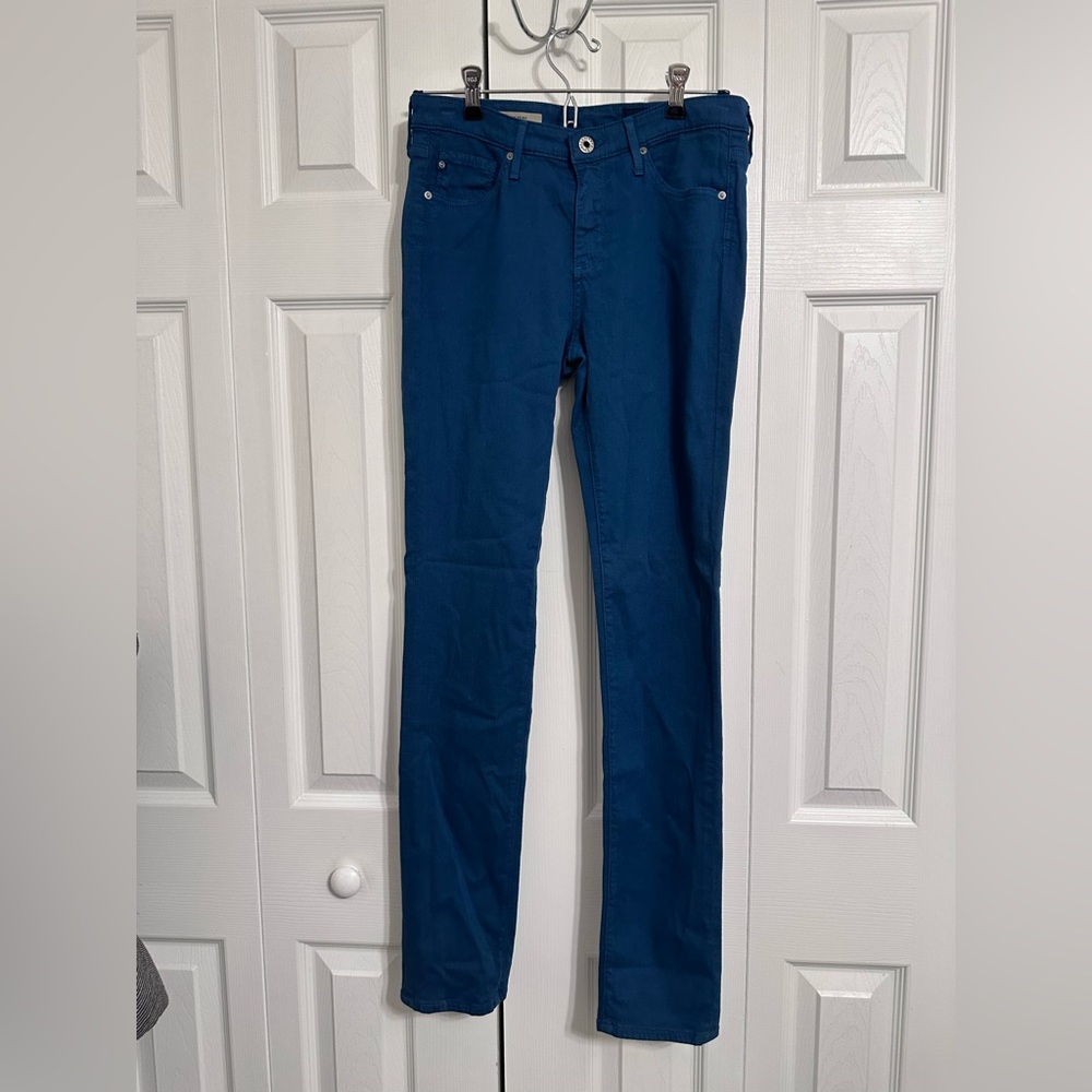 AG Adriano Goldschmied Blue Tailored Trousers Designer